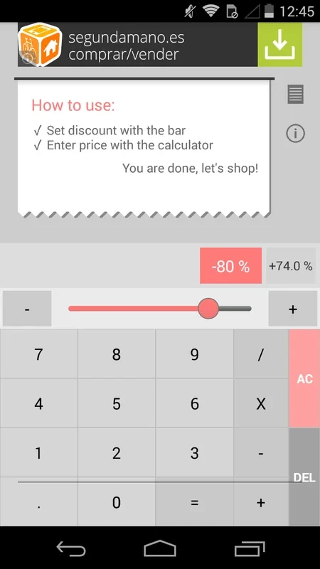 Discount Calculator for Android - Calculate Sale Prices Easily