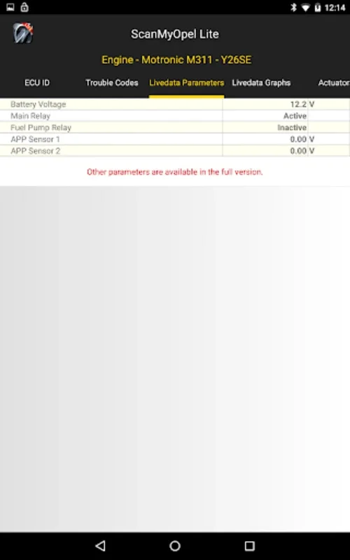 ScanMyOpel Lite for Android - Opel Car Diagnostics App