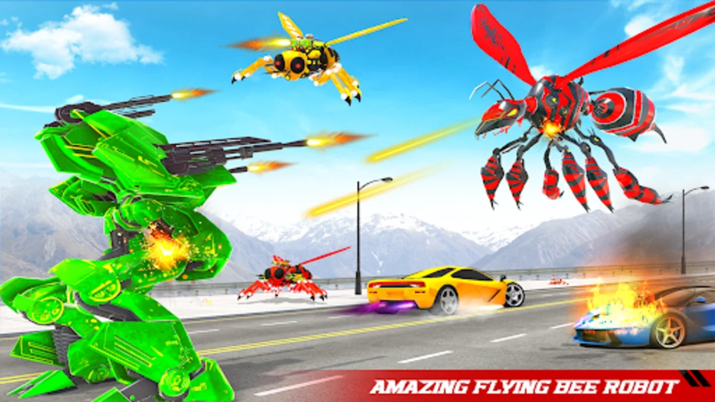 Flying Bee Robot Car Transform for Android - Thrilling Gameplay