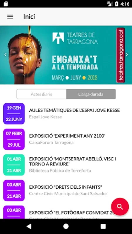 TGN Agenda for Android: Tailored Tarragona Event Info