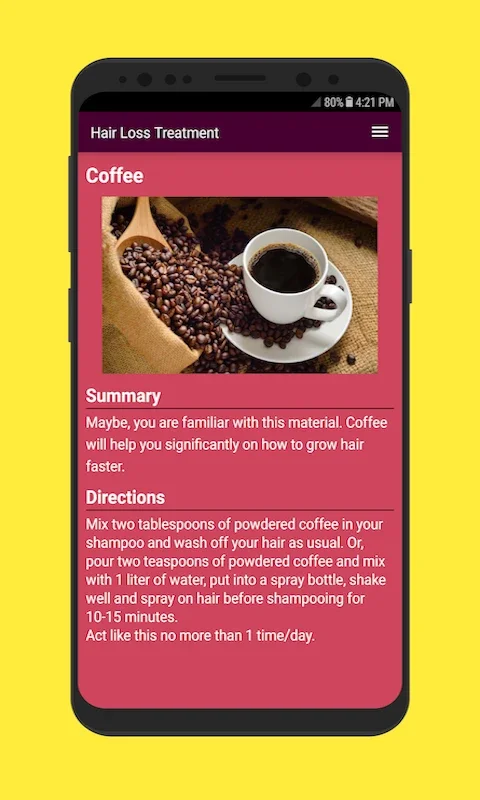Hair Loss Treatment for Fast Hair Growth on Android