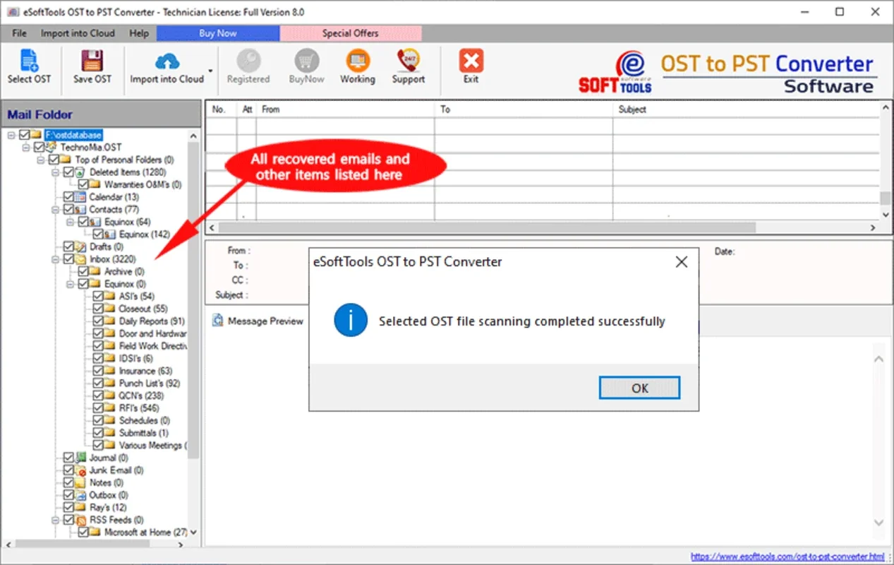 eSoftTools OST to PST Converter for Windows - Effortless Conversion