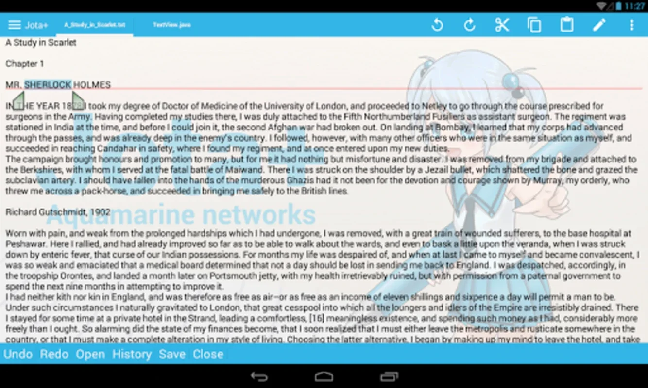 Jota+ for Android - An Efficient Text Editor