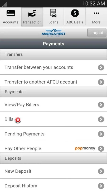 AFCU for Android - Seamless Banking with Cashback