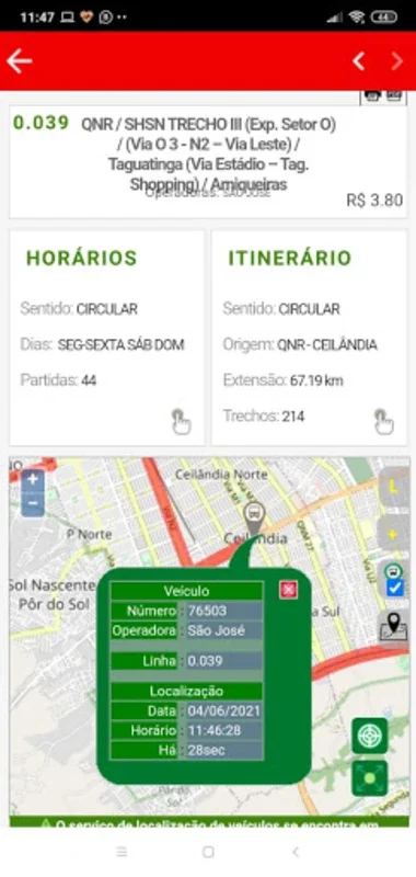 Ônibus Brasília for Android - Real-Time Bus Tracking