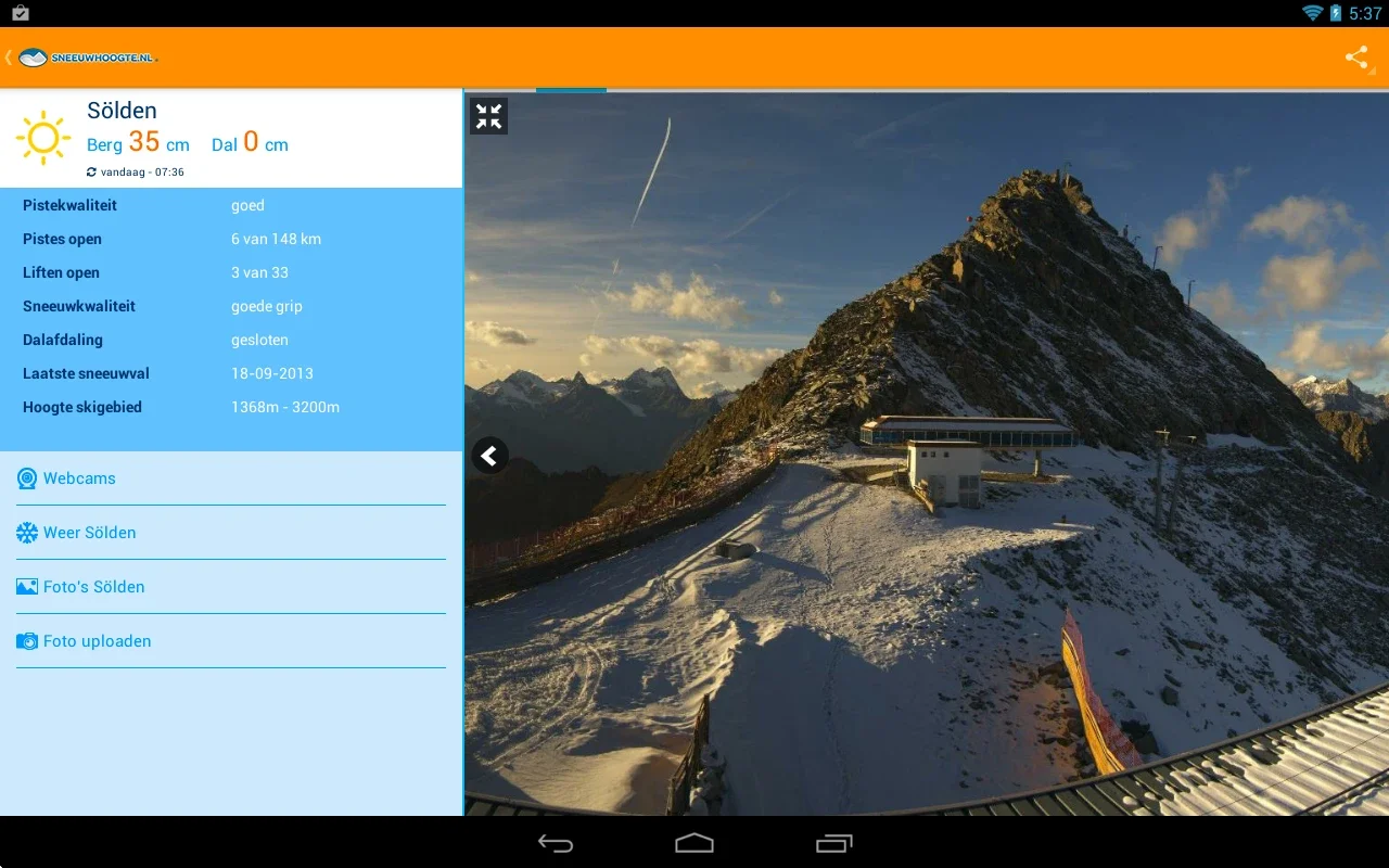 Sneeuw for Android: Real-Time Snow Updates