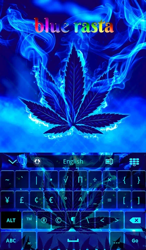 Blue Weed Rasta Keyboard for Android - Enhance Your Typing