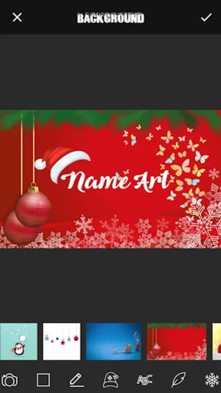 Christmas Card Name Art Maker for Android - Create Custom Holiday Cards