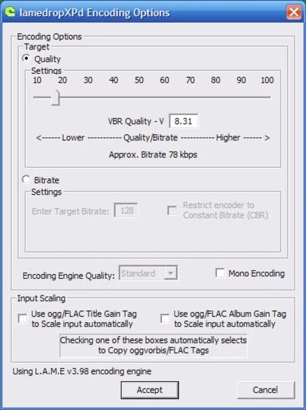 LamedropXPd for Windows - Convert WAV to MP3 Easily