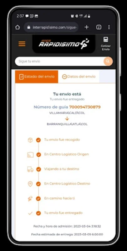 Inter Rapidisimo S.A. for Android - Efficient Parcel Delivery