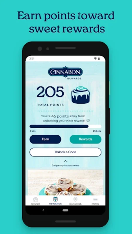 Cinnabon for Android - Order and Earn Rewards