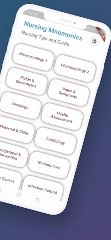 Nursing Mnemonics Cards for Android - Ace Nursing Exams