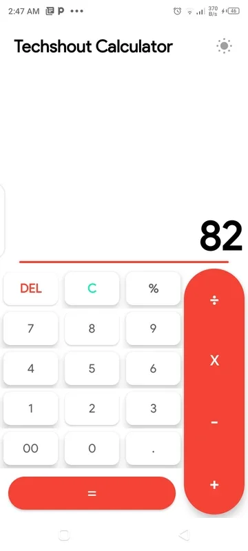 Techshout Calculator for Android: Simple Math Solution