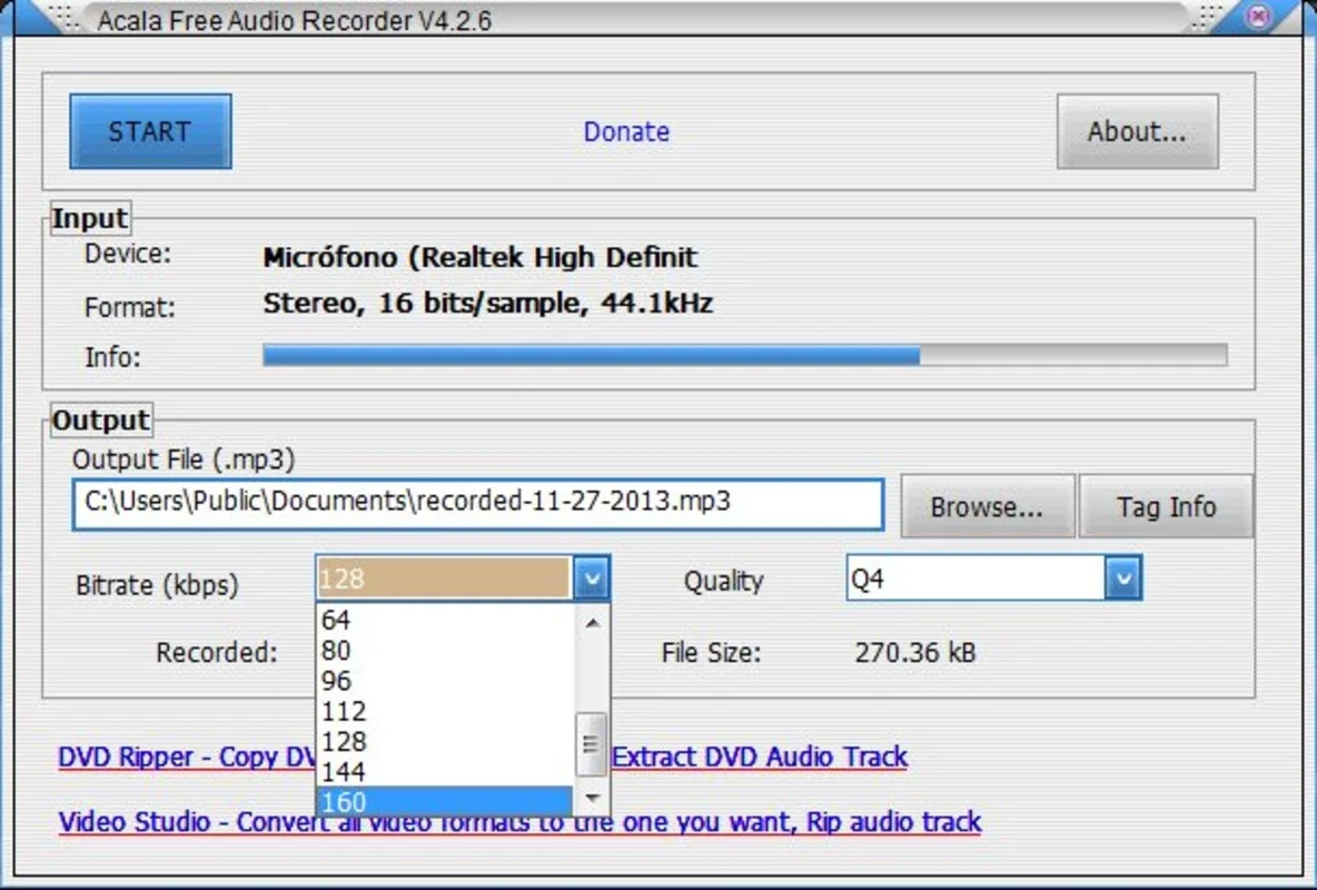 Acala Free Audio Recorder for Windows: Record External Audio Easily