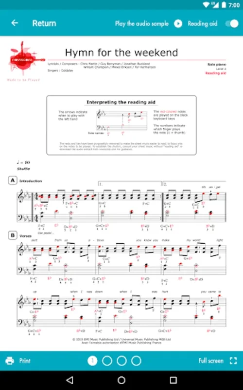Noviscore for Android - Offline Music Scores with Audio Guides
