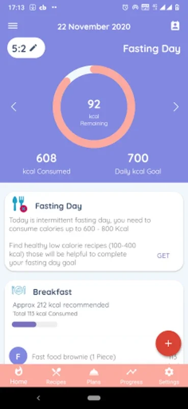 CFast for Android: Manage Diet and Track Health