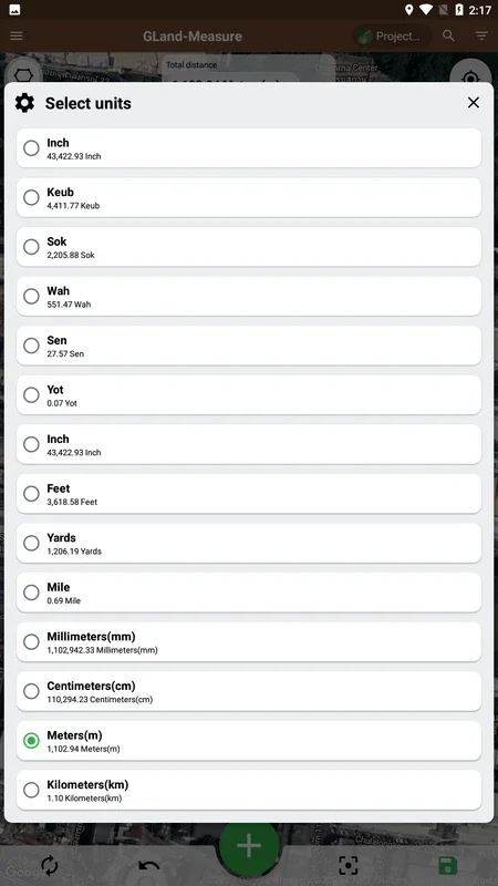 GLand-Measure for Android - Measure Maps via GPS