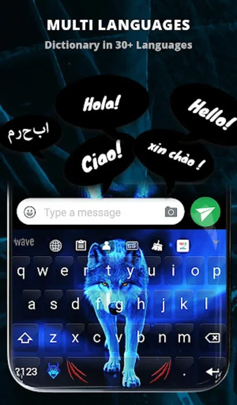 Ice Wallpaper + Keyboard: Wolf for Android - Transform Your Device