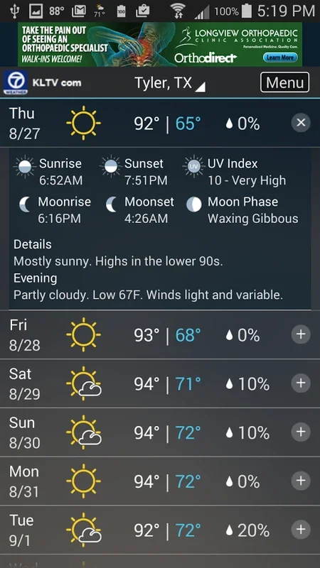 KLTVweather for Android - Stay Informed with Weather Updates