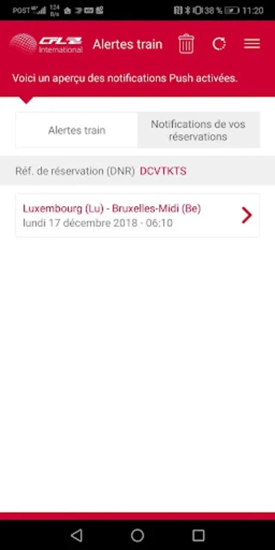 CFL International for Android - Seamless Train Travel in Europe