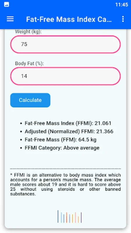 Fat-free Mass Index Calculator for Android: Calculate Body Metrics