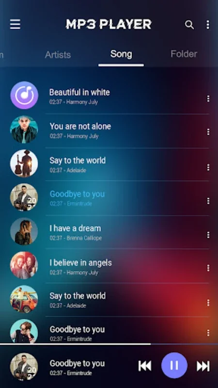 Mp3 player for Android - Download the APK from AppHuts