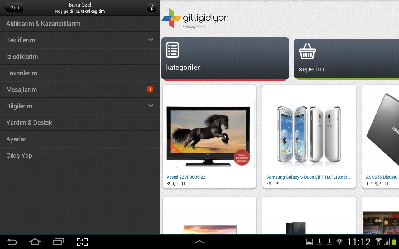 GittiGidiyor for Android: A Convenient Shopping App