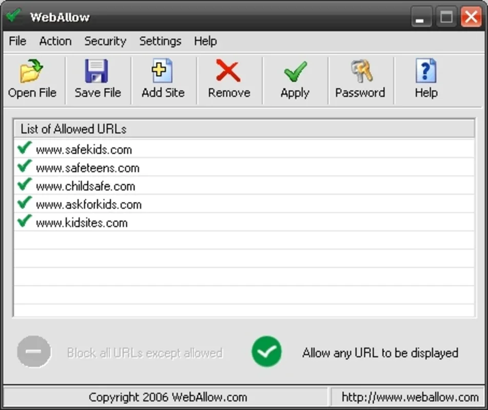 WebAllow for Windows - Safeguard Your Family's Internet