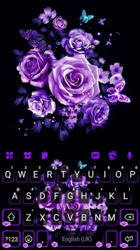 Purple Rose Bouquet Background for Android - Enhance Typing