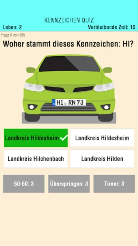 Kennzeichen-Quiz for Android: Engaging License Plate Quiz