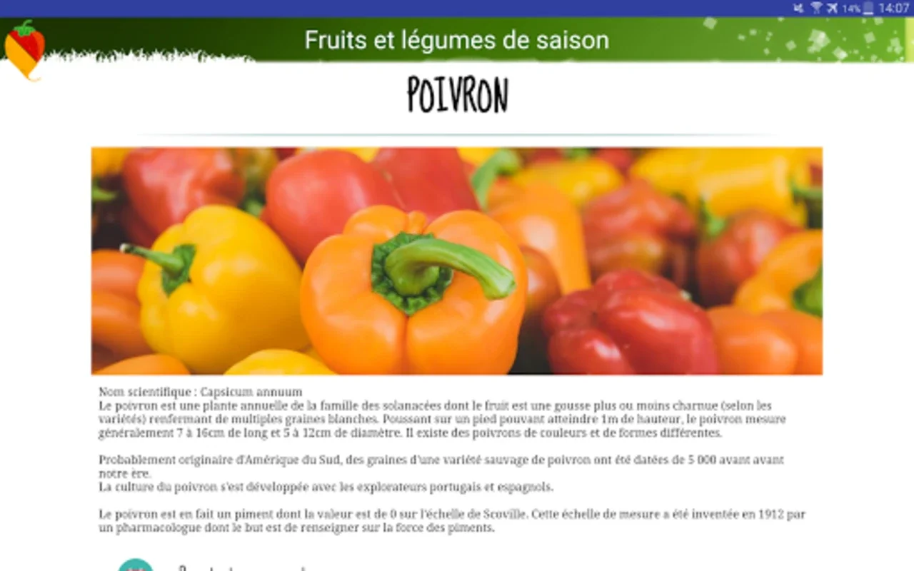 Fruits et Légumes de Saison for Android - Seasonal Eating Guide