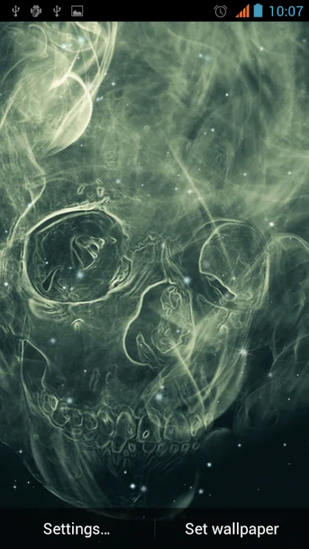 Smoking Skull Live Wallpaper for Android - Stunning Visuals