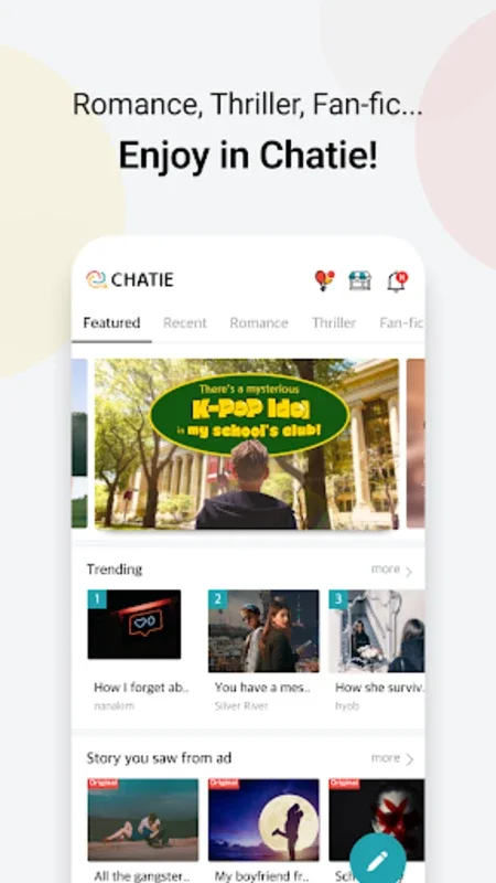 Chatie - chat stories for Android - Free Interactive Reading App