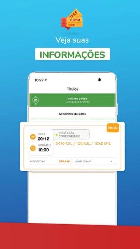 Mineirinha Da Sorte for Android - Convenient Bond Buying & Philanthropy