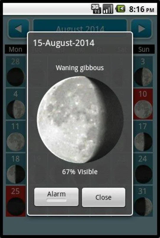 Moon Calendar for Android: Track Lunar Phases