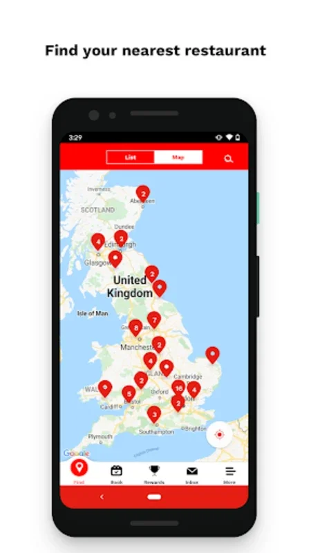 TGI Fridays UK App for Android - Dine and Earn Rewards