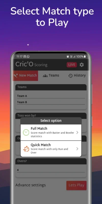 CricO Scoring for Android - Effortless Cricket Scoring