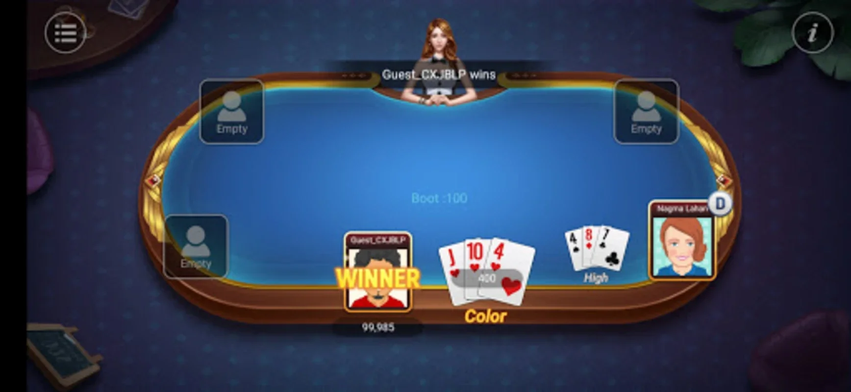 Mega Teenpatti for Android - Exciting Card Game