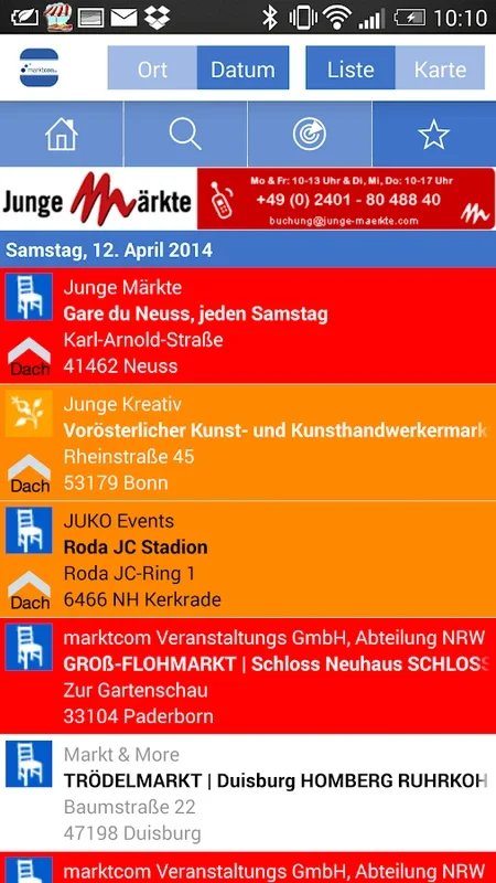 marktcom.de for Android - Find Diverse Events Easily