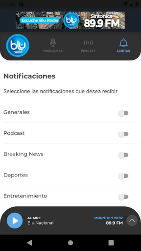 Bluradio for Android - Diverse Radio Content