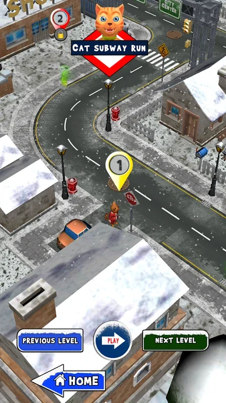 Leo Cat Ice Run - Frozen City for Android: A Snowy Adventure