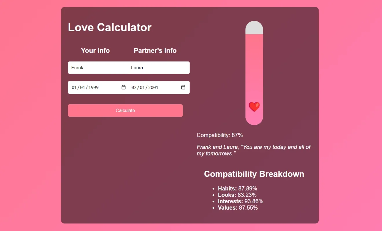 Love Calculator for Android - Explore Compatibility