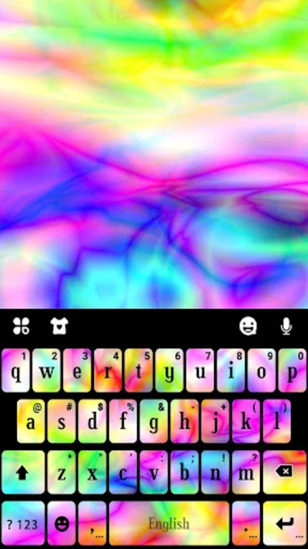 Tie Dye Swirls Theme for Android - Customizable Keyboard