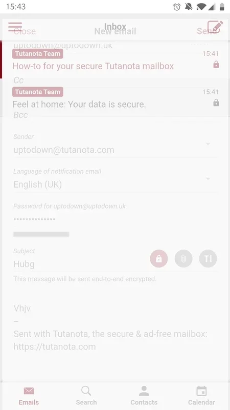 Tuta for Android - Secure Email App