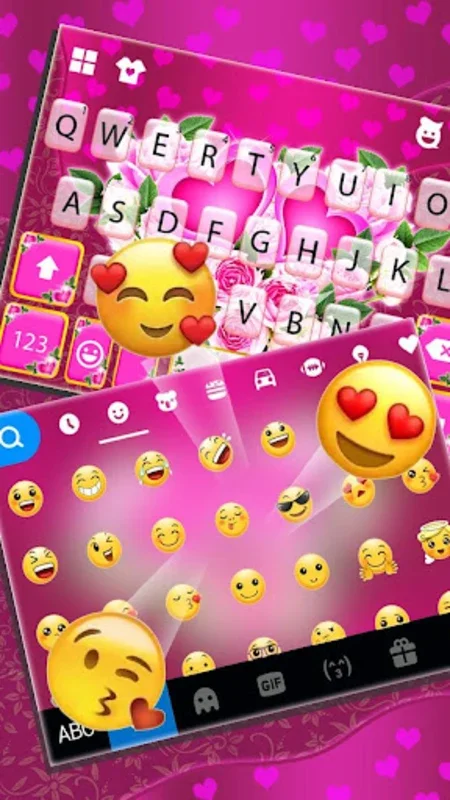 Pink Rose Flower Theme for Android - Enhance Typing