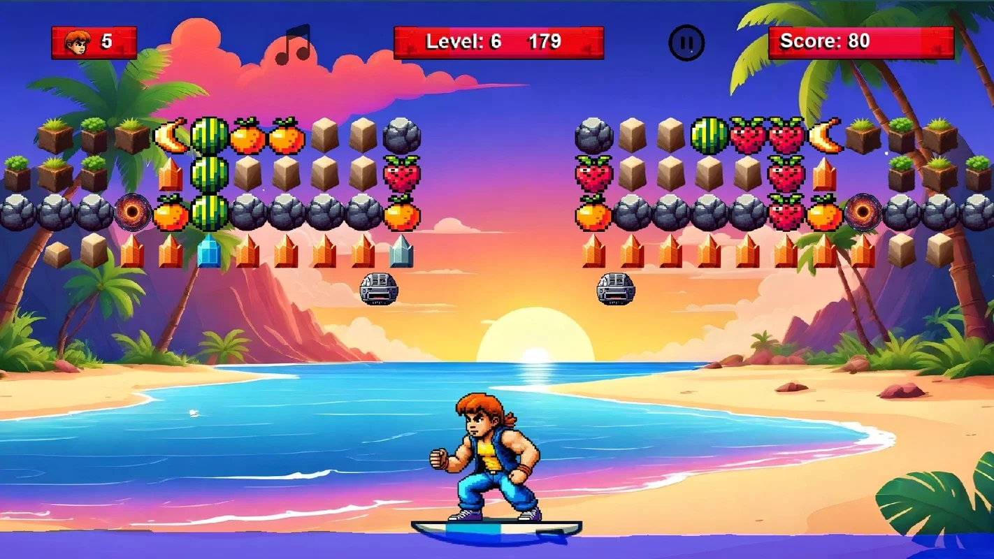 Outsurf: Beach and fruits for Windows - A Retro-Inspired Arcade Adventure