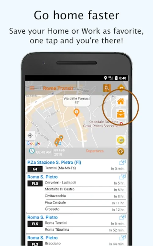 Rome ATAC Notte Ostia Periferi for Android: Offline Transit Planner