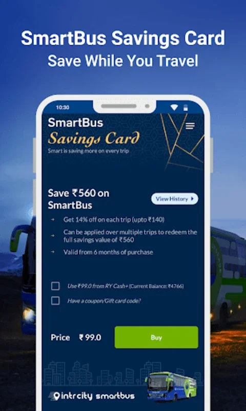 IntrCity: Bus Ticket Booking for Android - No Downloading Required