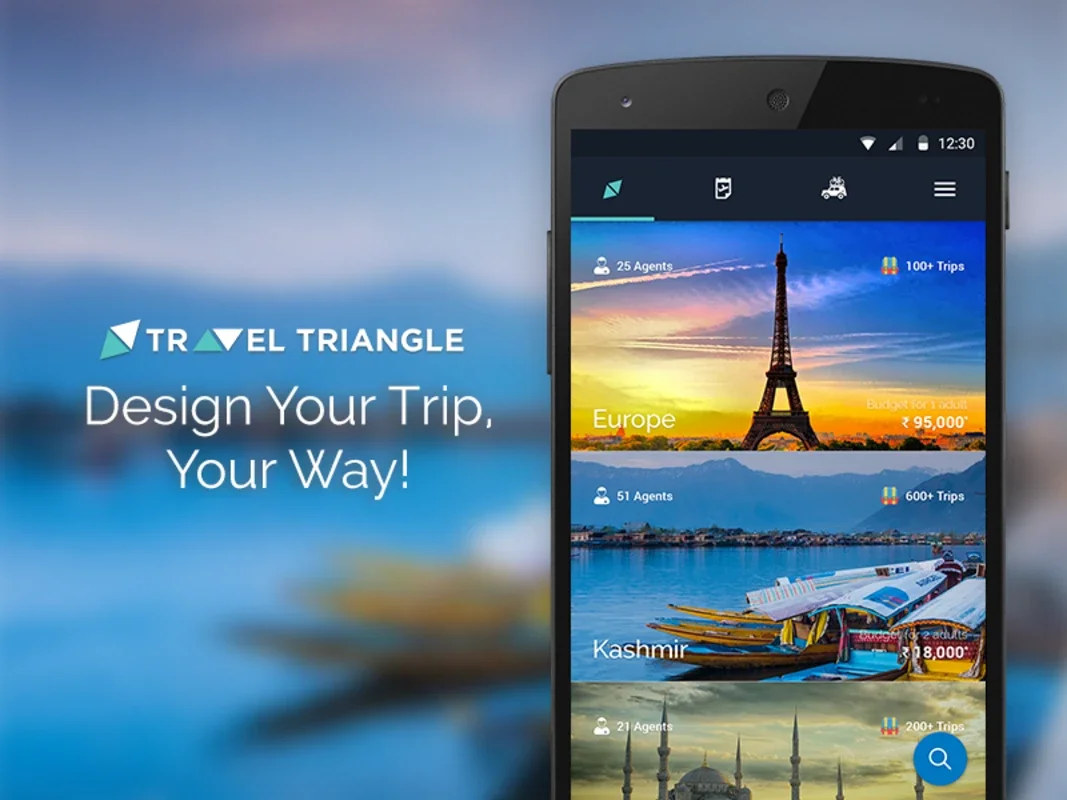 Travel Triangle for Android: Affordable Custom Packages