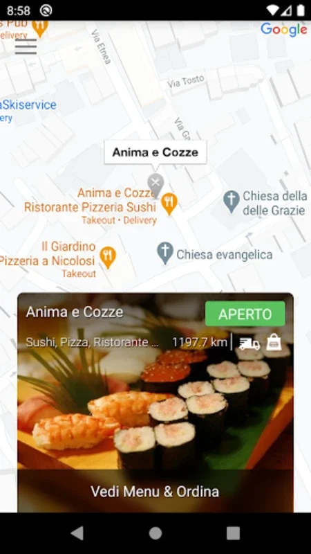 Anima e Cozze Nicolosi for Android - Streamlined Ordering